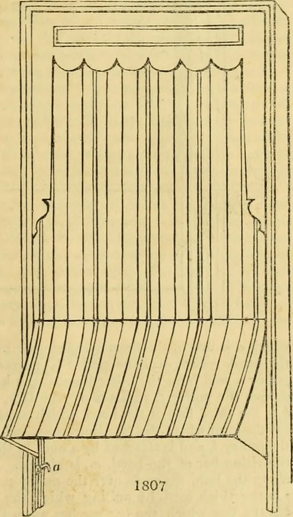 An illustration from An encyclopædia of cottage, farm, and villa architecture and furniture : containing numerous designs for dwellings from the cottage to the villa including farm houses, farmeries, and other agricultural buildings, several designs for country inns, public houses, and parochial schools, with the requisite fittings-up fixtures and furniture ; and appropriate offices, gardens and garden scenery ; each design accompanied by analytical and critical marks illustrative of the principles of archtiectural science and taste on whihc it is composed, 1836, leaf 1032