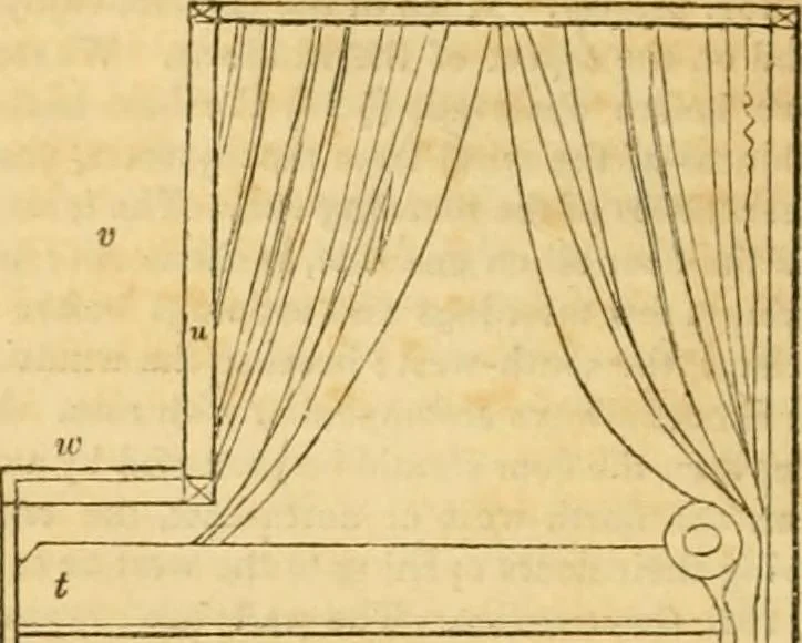An illustration from An encyclopædia of cottage, farm, and villa architecture and furniture : containing numerous designs for dwellings from the cottage to the villa including farm houses, farmeries, and other agricultural buildings, several designs for country inns, public houses, and parochial schools, with the requisite fittings-up fixtures and furniture ; and appropriate offices, gardens and garden scenery ; each design accompanied by analytical and critical marks illustrative of the principles of archtiectural science and taste on whihc it is composed, 1836, leaf 105