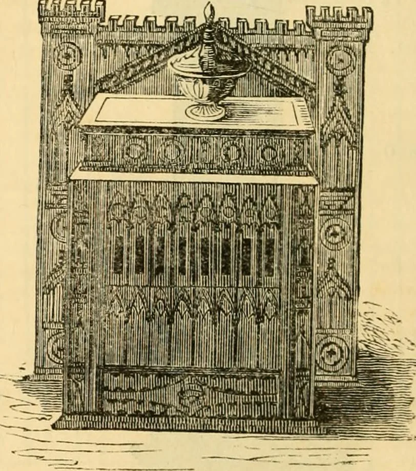 An illustration from An encyclopædia of cottage, farm, and villa architecture and furniture : containing numerous designs for dwellings from the cottage to the villa including farm houses, farmeries, and other agricultural buildings, several designs for country inns, public houses, and parochial schools, with the requisite fittings-up fixtures and furniture ; and appropriate offices, gardens and garden scenery ; each design accompanied by analytical and critical marks illustrative of the principles of archtiectural science and taste on whihc it is composed, 1836, leaf 1055