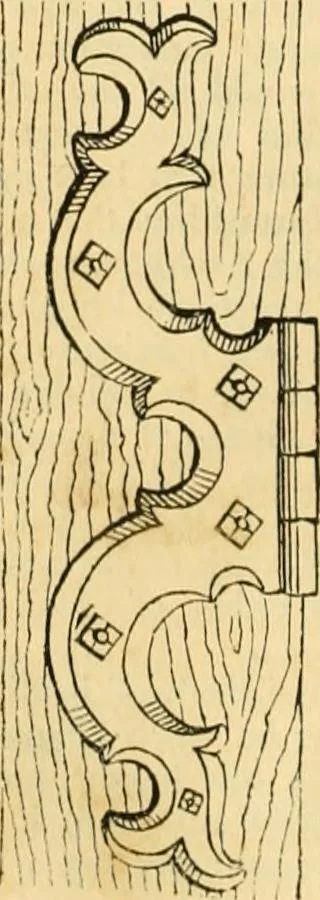 An illustration from An encyclopædia of cottage, farm, and villa architecture and furniture : containing numerous designs for dwellings from the cottage to the villa including farm houses, farmeries, and other agricultural buildings, several designs for country inns, public houses, and parochial schools, with the requisite fittings-up fixtures and furniture ; and appropriate offices, gardens and garden scenery ; each design accompanied by analytical and critical marks illustrative of the principles of archtiectural science and taste on whihc it is composed, 1836, leaf 1059