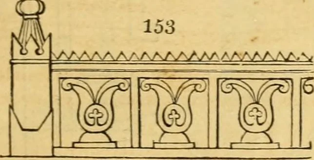 An illustration from An encyclopædia of cottage, farm, and villa architecture and furniture : containing numerous designs for dwellings from the cottage to the villa including farm houses, farmeries, and other agricultural buildings, several designs for country inns, public houses, and parochial schools, with the requisite fittings-up fixtures and furniture ; and appropriate offices, gardens and garden scenery ; each design accompanied by analytical and critical marks illustrative of the principles of archtiectural science and taste on whihc it is composed, 1836, leaf 106