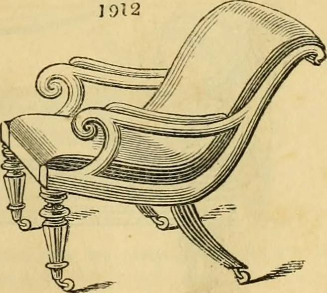 An illustration from An encyclopædia of cottage, farm, and villa architecture and furniture : containing numerous designs for dwellings from the cottage to the villa including farm houses, farmeries, and other agricultural buildings, several designs for country inns, public houses, and parochial schools, with the requisite fittings-up fixtures and furniture ; and appropriate offices, gardens and garden scenery ; each design accompanied by analytical and critical marks illustrative of the principles of archtiectural science and taste on whihc it is composed, 1836, leaf 1080