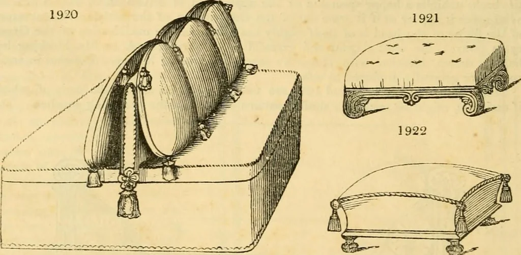 An illustration from An encyclopædia of cottage, farm, and villa architecture and furniture : containing numerous designs for dwellings from the cottage to the villa including farm houses, farmeries, and other agricultural buildings, several designs for country inns, public houses, and parochial schools, with the requisite fittings-up fixtures and furniture ; and appropriate offices, gardens and garden scenery ; each design accompanied by analytical and critical marks illustrative of the principles of archtiectural science and taste on whihc it is composed, 1836, leaf 1083