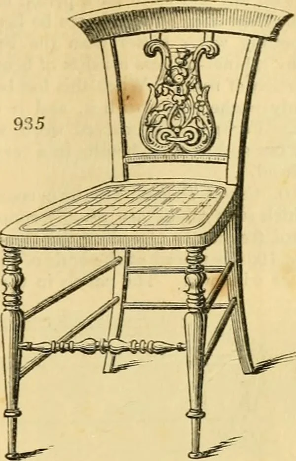 An illustration from An encyclopædia of cottage, farm, and villa architecture and furniture : containing numerous designs for dwellings from the cottage to the villa including farm houses, farmeries, and other agricultural buildings, several designs for country inns, public houses, and parochial schools, with the requisite fittings-up fixtures and furniture ; and appropriate offices, gardens and garden scenery ; each design accompanied by analytical and critical marks illustrative of the principles of archtiectural science and taste on whihc it is composed, 1836, leaf 1086