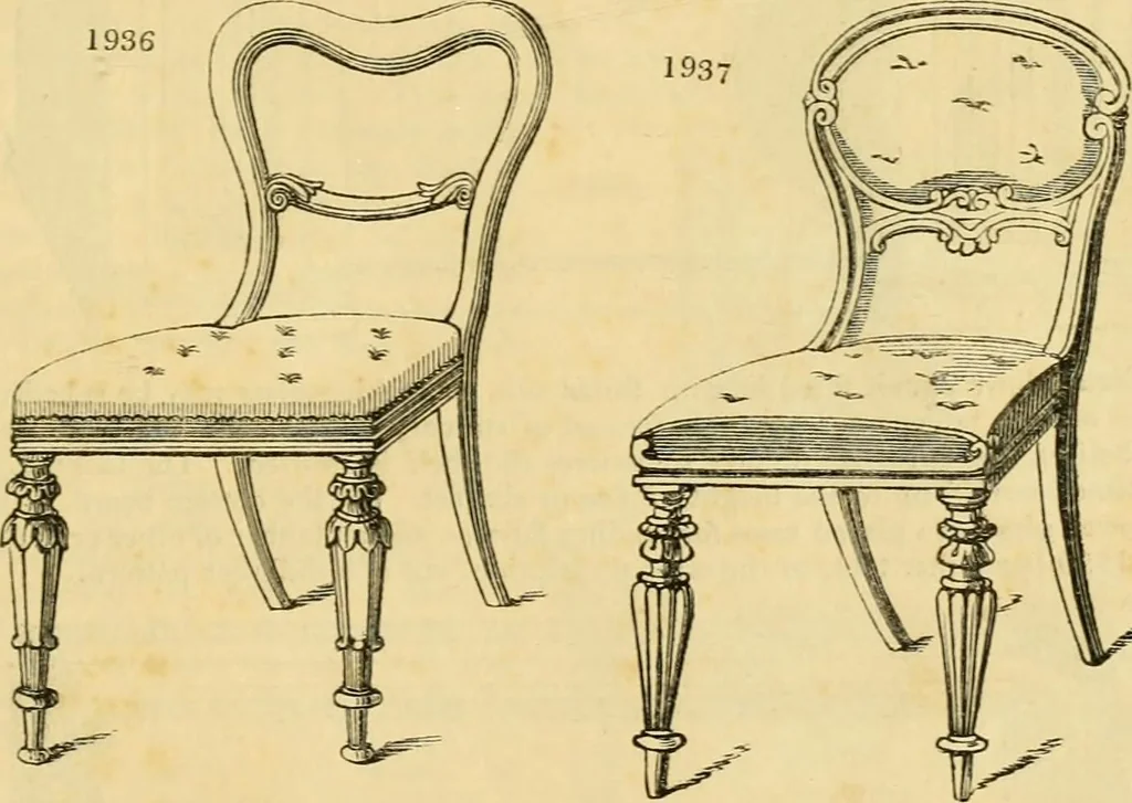 An illustration from An encyclopædia of cottage, farm, and villa architecture and furniture : containing numerous designs for dwellings from the cottage to the villa including farm houses, farmeries, and other agricultural buildings, several designs for country inns, public houses, and parochial schools, with the requisite fittings-up fixtures and furniture ; and appropriate offices, gardens and garden scenery ; each design accompanied by analytical and critical marks illustrative of the principles of archtiectural science and taste on whihc it is composed, 1836, leaf 1086