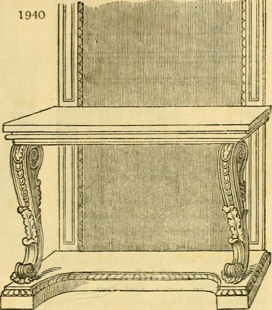 An illustration from An encyclopædia of cottage, farm, and villa architecture and furniture : containing numerous designs for dwellings from the cottage to the villa including farm houses, farmeries, and other agricultural buildings, several designs for country inns, public houses, and parochial schools, with the requisite fittings-up fixtures and furniture ; and appropriate offices, gardens and garden scenery ; each design accompanied by analytical and critical marks illustrative of the principles of archtiectural science and taste on whihc it is composed, 1836, leaf 1088