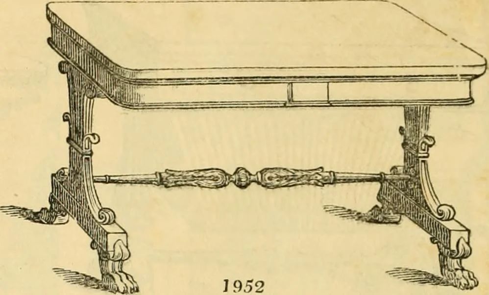 An illustration from An encyclopædia of cottage, farm, and villa architecture and furniture : containing numerous designs for dwellings from the cottage to the villa including farm houses, farmeries, and other agricultural buildings, several designs for country inns, public houses, and parochial schools, with the requisite fittings-up fixtures and furniture ; and appropriate offices, gardens and garden scenery ; each design accompanied by analytical and critical marks illustrative of the principles of archtiectural science and taste on whihc it is composed, 1836, leaf 1091