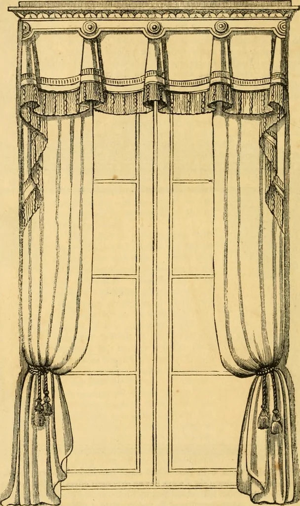 An illustration from An encyclopædia of cottage, farm, and villa architecture and furniture : containing numerous designs for dwellings from the cottage to the villa including farm houses, farmeries, and other agricultural buildings, several designs for country inns, public houses, and parochial schools, with the requisite fittings-up fixtures and furniture ; and appropriate offices, gardens and garden scenery ; each design accompanied by analytical and critical marks illustrative of the principles of archtiectural science and taste on whihc it is composed, 1836, leaf 1097