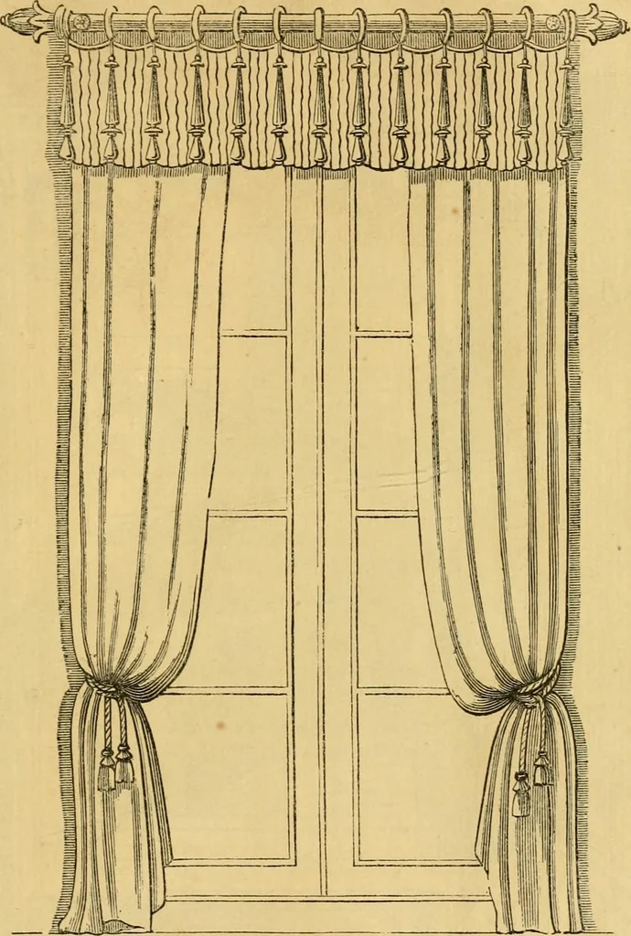 An illustration from An encyclopædia of cottage, farm, and villa architecture and furniture : containing numerous designs for dwellings from the cottage to the villa including farm houses, farmeries, and other agricultural buildings, several designs for country inns, public houses, and parochial schools, with the requisite fittings-up fixtures and furniture ; and appropriate offices, gardens and garden scenery ; each design accompanied by analytical and critical marks illustrative of the principles of archtiectural science and taste on whihc it is composed, 1836, leaf 1100