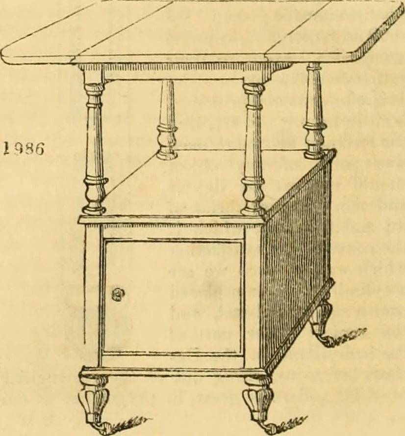 An illustration from An encyclopædia of cottage, farm, and villa architecture and furniture : containing numerous designs for dwellings from the cottage to the villa including farm houses, farmeries, and other agricultural buildings, several designs for country inns, public houses, and parochial schools, with the requisite fittings-up fixtures and furniture ; and appropriate offices, gardens and garden scenery ; each design accompanied by analytical and critical marks illustrative of the principles of archtiectural science and taste on whihc it is composed, 1836, leaf 1105