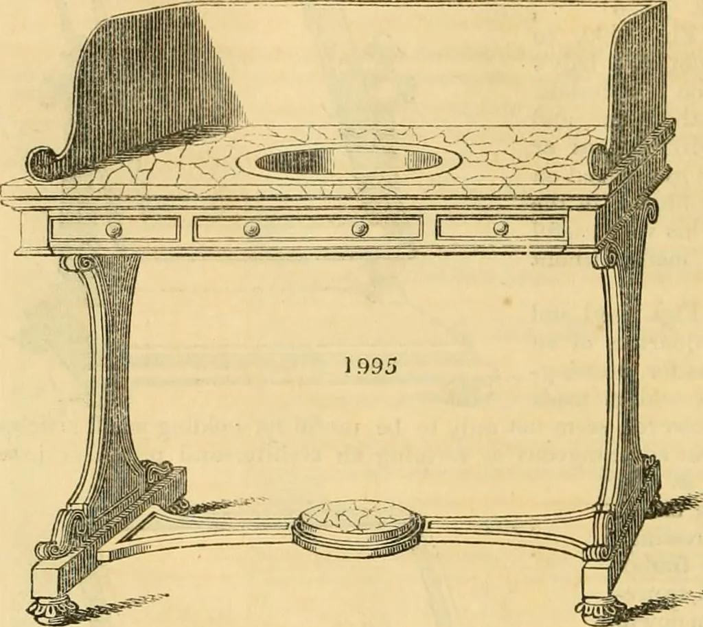 An illustration from An encyclopædia of cottage, farm, and villa architecture and furniture : containing numerous designs for dwellings from the cottage to the villa including farm houses, farmeries, and other agricultural buildings, several designs for country inns, public houses, and parochial schools, with the requisite fittings-up fixtures and furniture ; and appropriate offices, gardens and garden scenery ; each design accompanied by analytical and critical marks illustrative of the principles of archtiectural science and taste on whihc it is composed, 1836, leaf 1109