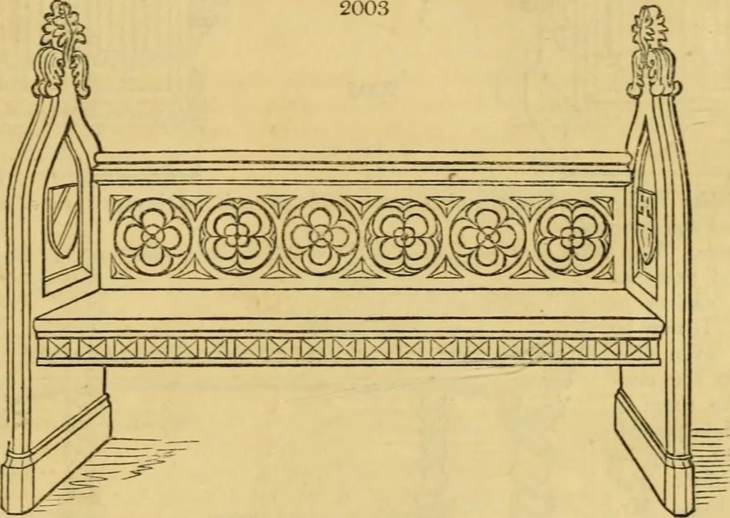 An illustration from An encyclopædia of cottage, farm, and villa architecture and furniture : containing numerous designs for dwellings from the cottage to the villa including farm houses, farmeries, and other agricultural buildings, several designs for country inns, public houses, and parochial schools, with the requisite fittings-up fixtures and furniture ; and appropriate offices, gardens and garden scenery ; each design accompanied by analytical and critical marks illustrative of the principles of archtiectural science and taste on whihc it is composed, 1836, leaf 1112