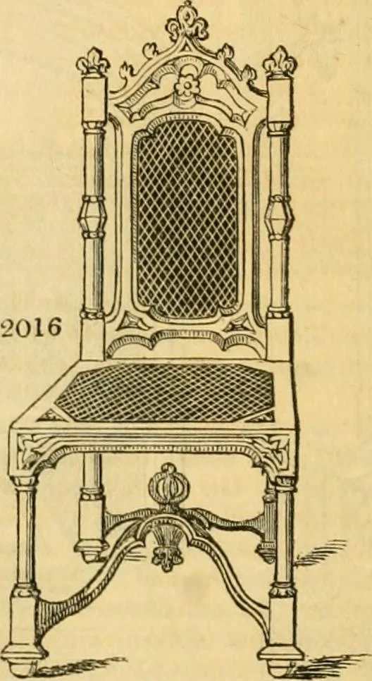 An illustration from An encyclopædia of cottage, farm, and villa architecture and furniture : containing numerous designs for dwellings from the cottage to the villa including farm houses, farmeries, and other agricultural buildings, several designs for country inns, public houses, and parochial schools, with the requisite fittings-up fixtures and furniture ; and appropriate offices, gardens and garden scenery ; each design accompanied by analytical and critical marks illustrative of the principles of archtiectural science and taste on whihc it is composed, 1836, leaf 1117