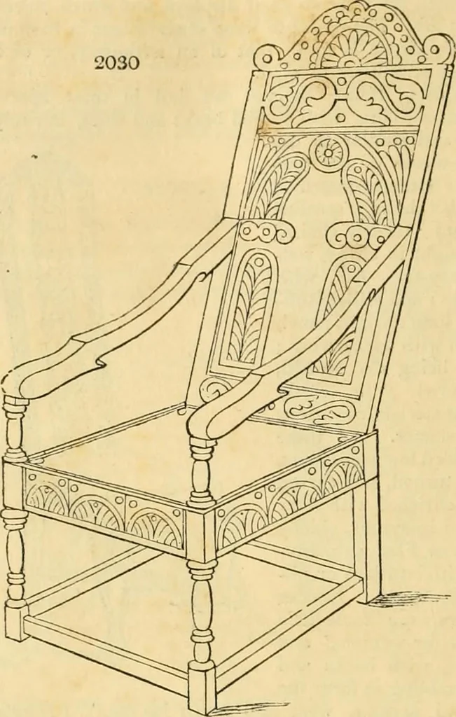 An illustration from An encyclopædia of cottage, farm, and villa architecture and furniture : containing numerous designs for dwellings from the cottage to the villa including farm houses, farmeries, and other agricultural buildings, several designs for country inns, public houses, and parochial schools, with the requisite fittings-up fixtures and furniture ; and appropriate offices, gardens and garden scenery ; each design accompanied by analytical and critical marks illustrative of the principles of archtiectural science and taste on whihc it is composed, 1836, leaf 1123