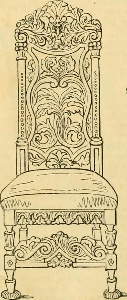 An illustration from An encyclopædia of cottage, farm, and villa architecture and furniture : containing numerous designs for dwellings from the cottage to the villa including farm houses, farmeries, and other agricultural buildings, several designs for country inns, public houses, and parochial schools, with the requisite fittings-up fixtures and furniture ; and appropriate offices, gardens and garden scenery ; each design accompanied by analytical and critical marks illustrative of the principles of archtiectural science and taste on whihc it is composed, 1836, leaf 1123