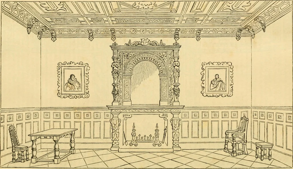 An illustration from An encyclopædia of cottage, farm, and villa architecture and furniture : containing numerous designs for dwellings from the cottage to the villa including farm houses, farmeries, and other agricultural buildings, several designs for country inns, public houses, and parochial schools, with the requisite fittings-up fixtures and furniture ; and appropriate offices, gardens and garden scenery ; each design accompanied by analytical and critical marks illustrative of the principles of archtiectural science and taste on whihc it is composed, 1836, leaf 1127