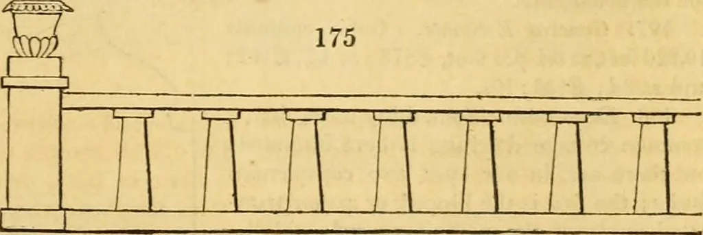 An illustration from An encyclopædia of cottage, farm, and villa architecture and furniture : containing numerous designs for dwellings from the cottage to the villa including farm houses, farmeries, and other agricultural buildings, several designs for country inns, public houses, and parochial schools, with the requisite fittings-up fixtures and furniture ; and appropriate offices, gardens and garden scenery ; each design accompanied by analytical and critical marks illustrative of the principles of archtiectural science and taste on whihc it is composed, 1836, leaf 116