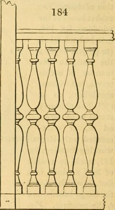 An illustration from An encyclopædia of cottage, farm, and villa architecture and furniture : containing numerous designs for dwellings from the cottage to the villa including farm houses, farmeries, and other agricultural buildings, several designs for country inns, public houses, and parochial schools, with the requisite fittings-up fixtures and furniture ; and appropriate offices, gardens and garden scenery ; each design accompanied by analytical and critical marks illustrative of the principles of archtiectural science and taste on whihc it is composed, 1836, leaf 121