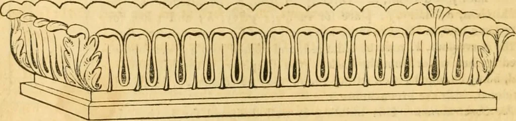 An illustration from An encyclopædia of cottage, farm, and villa architecture and furniture : containing numerous designs for dwellings from the cottage to the villa including farm houses, farmeries, and other agricultural buildings, several designs for country inns, public houses, and parochial schools, with the requisite fittings-up fixtures and furniture ; and appropriate offices, gardens and garden scenery ; each design accompanied by analytical and critical marks illustrative of the principles of archtiectural science and taste on whihc it is composed, 1836, leaf 129