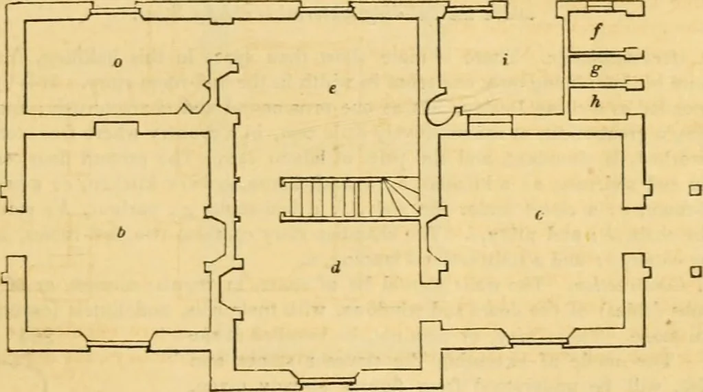 An illustration from An encyclopædia of cottage, farm, and villa architecture and furniture : containing numerous designs for dwellings from the cottage to the villa including farm houses, farmeries, and other agricultural buildings, several designs for country inns, public houses, and parochial schools, with the requisite fittings-up fixtures and furniture ; and appropriate offices, gardens and garden scenery ; each design accompanied by analytical and critical marks illustrative of the principles of archtiectural science and taste on whihc it is composed, 1836, leaf 130