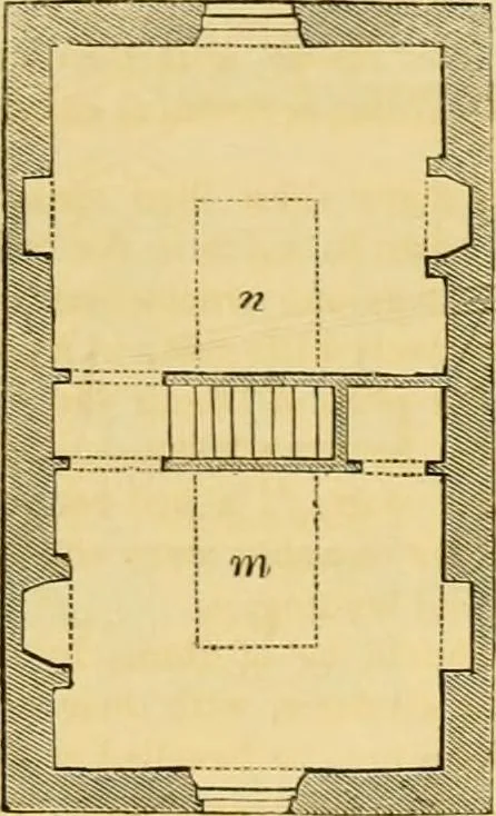 An illustration from An encyclopædia of cottage, farm, and villa architecture and furniture : containing numerous designs for dwellings from the cottage to the villa including farm houses, farmeries, and other agricultural buildings, several designs for country inns, public houses, and parochial schools, with the requisite fittings-up fixtures and furniture ; and appropriate offices, gardens and garden scenery ; each design accompanied by analytical and critical marks illustrative of the principles of archtiectural science and taste on whihc it is composed, 1836, leaf 132