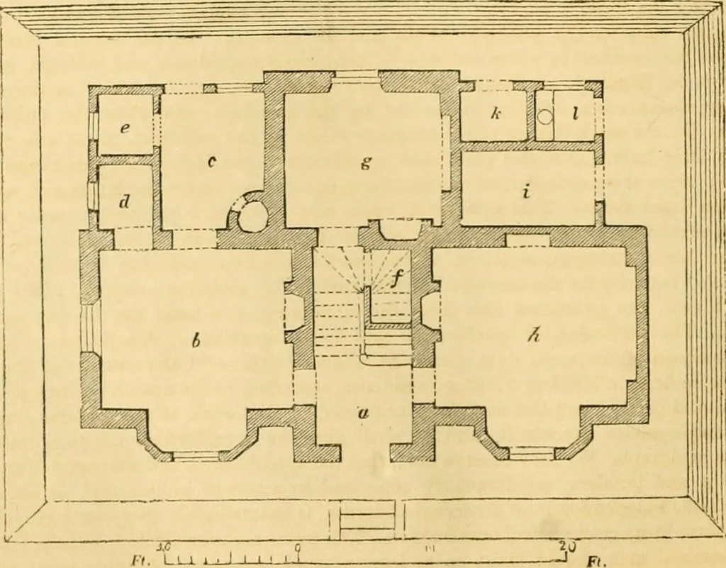 An illustration from An encyclopædia of cottage, farm, and villa architecture and furniture : containing numerous designs for dwellings from the cottage to the villa including farm houses, farmeries, and other agricultural buildings, several designs for country inns, public houses, and parochial schools, with the requisite fittings-up fixtures and furniture ; and appropriate offices, gardens and garden scenery ; each design accompanied by analytical and critical marks illustrative of the principles of archtiectural science and taste on whihc it is composed, 1836, leaf 133