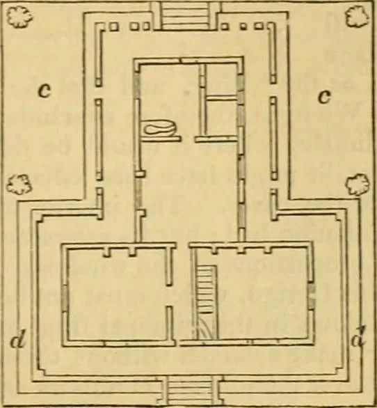 An illustration from An encyclopædia of cottage, farm, and villa architecture and furniture : containing numerous designs for dwellings from the cottage to the villa including farm houses, farmeries, and other agricultural buildings, several designs for country inns, public houses, and parochial schools, with the requisite fittings-up fixtures and furniture ; and appropriate offices, gardens and garden scenery ; each design accompanied by analytical and critical marks illustrative of the principles of archtiectural science and taste on whihc it is composed, 1836, leaf 158