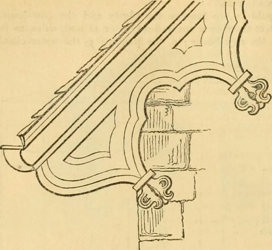 An illustration from An encyclopædia of cottage, farm, and villa architecture and furniture : containing numerous designs for dwellings from the cottage to the villa including farm houses, farmeries, and other agricultural buildings, several designs for country inns, public houses, and parochial schools, with the requisite fittings-up fixtures and furniture ; and appropriate offices, gardens and garden scenery ; each design accompanied by analytical and critical marks illustrative of the principles of archtiectural science and taste on whihc it is composed, 1836, leaf 185