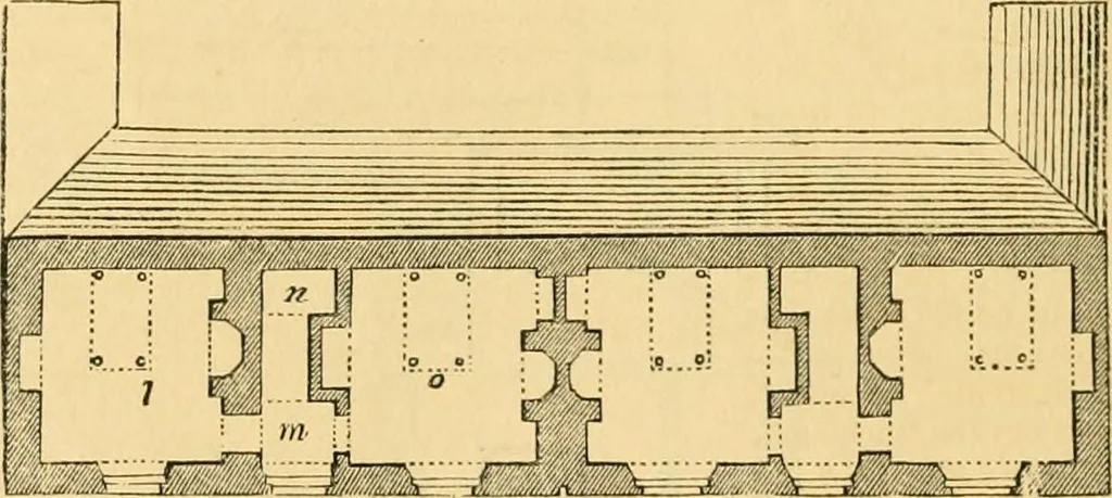 An illustration from An encyclopædia of cottage, farm, and villa architecture and furniture : containing numerous designs for dwellings from the cottage to the villa including farm houses, farmeries, and other agricultural buildings, several designs for country inns, public houses, and parochial schools, with the requisite fittings-up fixtures and furniture ; and appropriate offices, gardens and garden scenery ; each design accompanied by analytical and critical marks illustrative of the principles of archtiectural science and taste on whihc it is composed, 1836, leaf 193