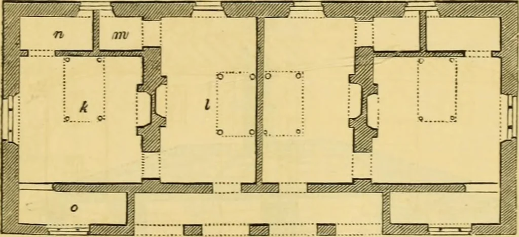 An illustration from An encyclopædia of cottage, farm, and villa architecture and furniture : containing numerous designs for dwellings from the cottage to the villa including farm houses, farmeries, and other agricultural buildings, several designs for country inns, public houses, and parochial schools, with the requisite fittings-up fixtures and furniture ; and appropriate offices, gardens and garden scenery ; each design accompanied by analytical and critical marks illustrative of the principles of archtiectural science and taste on whihc it is composed, 1836, leaf 216
