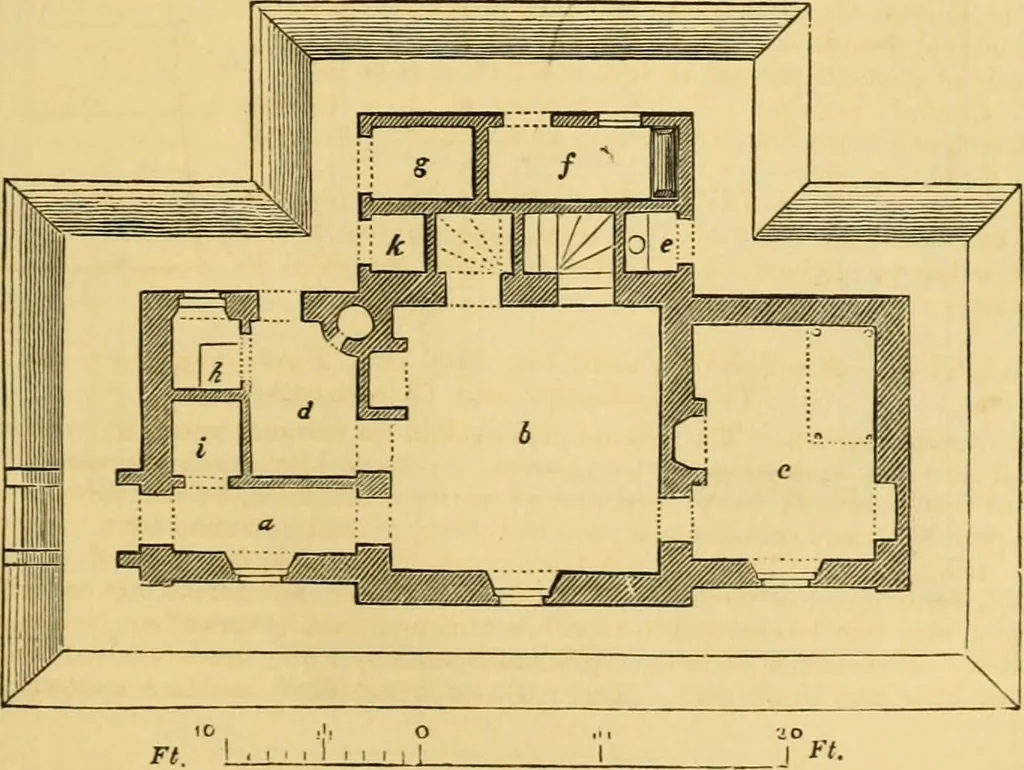 An illustration from An encyclopædia of cottage, farm, and villa architecture and furniture : containing numerous designs for dwellings from the cottage to the villa including farm houses, farmeries, and other agricultural buildings, several designs for country inns, public houses, and parochial schools, with the requisite fittings-up fixtures and furniture ; and appropriate offices, gardens and garden scenery ; each design accompanied by analytical and critical marks illustrative of the principles of archtiectural science and taste on whihc it is composed, 1836, leaf 226
