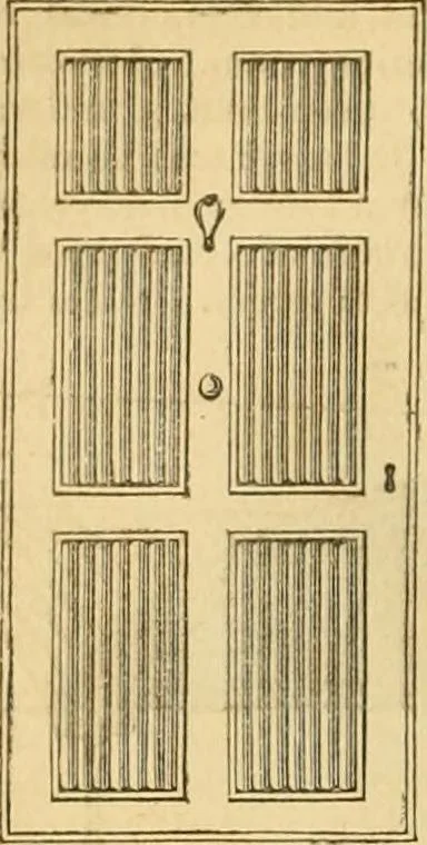 An illustration from An encyclopædia of cottage, farm, and villa architecture and furniture : containing numerous designs for dwellings from the cottage to the villa including farm houses, farmeries, and other agricultural buildings, several designs for country inns, public houses, and parochial schools, with the requisite fittings-up fixtures and furniture ; and appropriate offices, gardens and garden scenery ; each design accompanied by analytical and critical marks illustrative of the principles of archtiectural science and taste on whihc it is composed, 1836, leaf 231