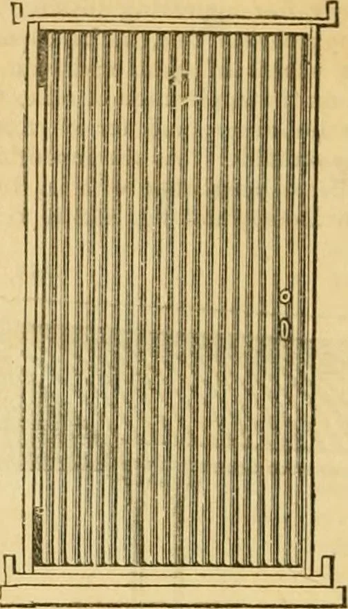 An illustration from An encyclopædia of cottage, farm, and villa architecture and furniture : containing numerous designs for dwellings from the cottage to the villa including farm houses, farmeries, and other agricultural buildings, several designs for country inns, public houses, and parochial schools, with the requisite fittings-up fixtures and furniture ; and appropriate offices, gardens and garden scenery ; each design accompanied by analytical and critical marks illustrative of the principles of archtiectural science and taste on whihc it is composed, 1836, leaf 231