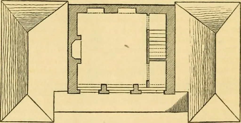 An illustration from An encyclopædia of cottage, farm, and villa architecture and furniture : containing numerous designs for dwellings from the cottage to the villa including farm houses, farmeries, and other agricultural buildings, several designs for country inns, public houses, and parochial schools, with the requisite fittings-up fixtures and furniture ; and appropriate offices, gardens and garden scenery ; each design accompanied by analytical and critical marks illustrative of the principles of archtiectural science and taste on whihc it is composed, 1836, leaf 233