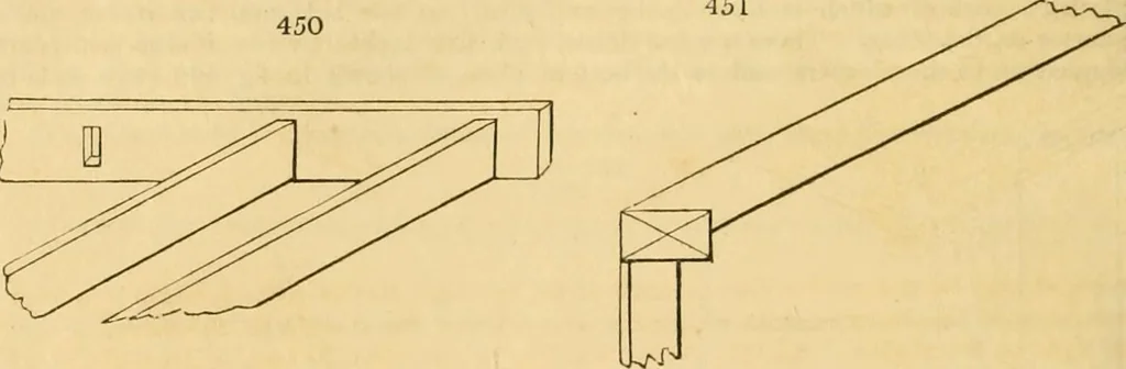 An illustration from An encyclopædia of cottage, farm, and villa architecture and furniture : containing numerous designs for dwellings from the cottage to the villa including farm houses, farmeries, and other agricultural buildings, several designs for country inns, public houses, and parochial schools, with the requisite fittings-up fixtures and furniture ; and appropriate offices, gardens and garden scenery ; each design accompanied by analytical and critical marks illustrative of the principles of archtiectural science and taste on whihc it is composed, 1836, leaf 277