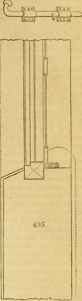 An illustration from An encyclopædia of cottage, farm, and villa architecture and furniture : containing numerous designs for dwellings from the cottage to the villa including farm houses, farmeries, and other agricultural buildings, several designs for country inns, public houses, and parochial schools, with the requisite fittings-up fixtures and furniture ; and appropriate offices, gardens and garden scenery ; each design accompanied by analytical and critical marks illustrative of the principles of archtiectural science and taste on whihc it is composed, 1836, leaf 292