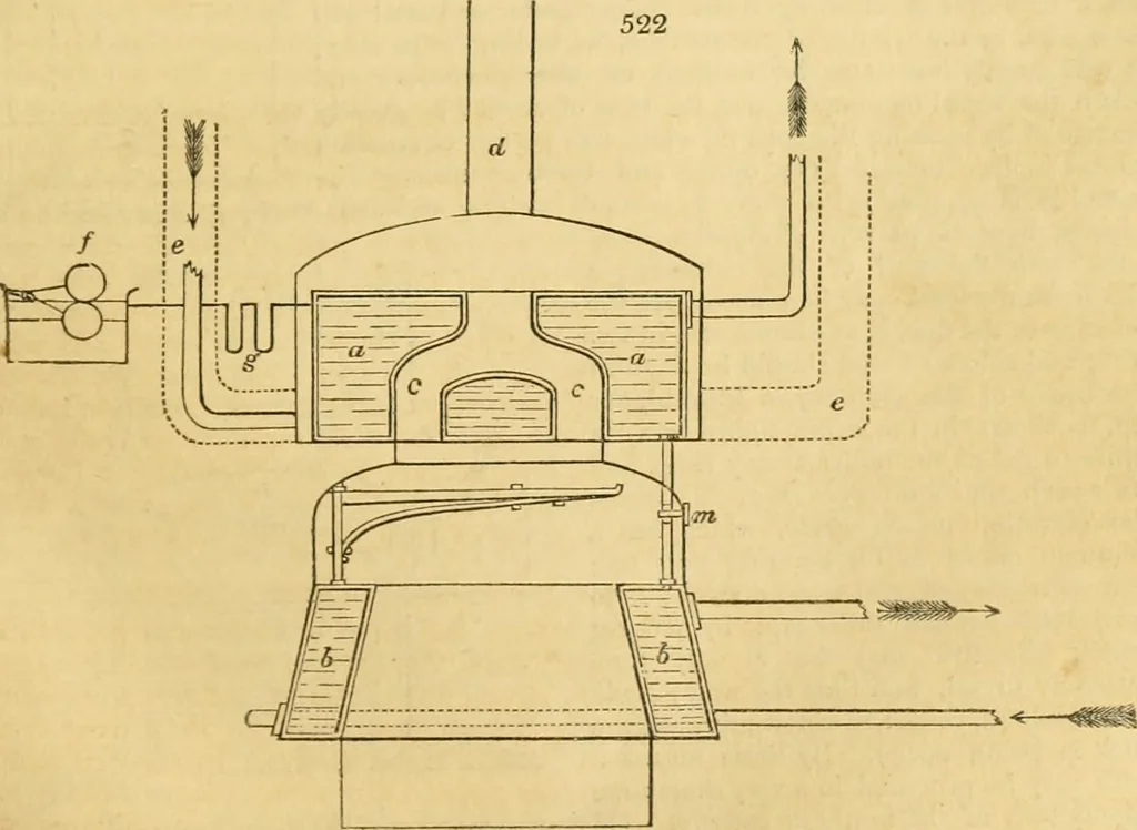 An illustration from An encyclopædia of cottage, farm, and villa architecture and furniture : containing numerous designs for dwellings from the cottage to the villa including farm houses, farmeries, and other agricultural buildings, several designs for country inns, public houses, and parochial schools, with the requisite fittings-up fixtures and furniture ; and appropriate offices, gardens and garden scenery ; each design accompanied by analytical and critical marks illustrative of the principles of archtiectural science and taste on whihc it is composed, 1836, leaf 306