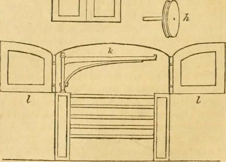 An illustration from An encyclopædia of cottage, farm, and villa architecture and furniture : containing numerous designs for dwellings from the cottage to the villa including farm houses, farmeries, and other agricultural buildings, several designs for country inns, public houses, and parochial schools, with the requisite fittings-up fixtures and furniture ; and appropriate offices, gardens and garden scenery ; each design accompanied by analytical and critical marks illustrative of the principles of archtiectural science and taste on whihc it is composed, 1836, leaf 307