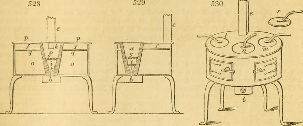 An illustration from An encyclopædia of cottage, farm, and villa architecture and furniture : containing numerous designs for dwellings from the cottage to the villa including farm houses, farmeries, and other agricultural buildings, several designs for country inns, public houses, and parochial schools, with the requisite fittings-up fixtures and furniture ; and appropriate offices, gardens and garden scenery ; each design accompanied by analytical and critical marks illustrative of the principles of archtiectural science and taste on whihc it is composed, 1836, leaf 308