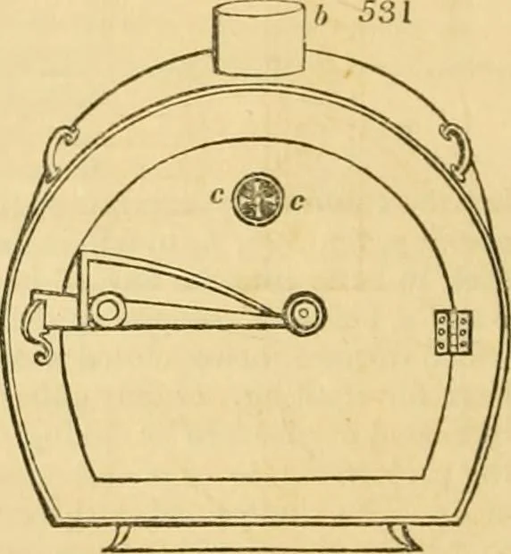 An illustration from An encyclopædia of cottage, farm, and villa architecture and furniture : containing numerous designs for dwellings from the cottage to the villa including farm houses, farmeries, and other agricultural buildings, several designs for country inns, public houses, and parochial schools, with the requisite fittings-up fixtures and furniture ; and appropriate offices, gardens and garden scenery ; each design accompanied by analytical and critical marks illustrative of the principles of archtiectural science and taste on whihc it is composed, 1836, leaf 309