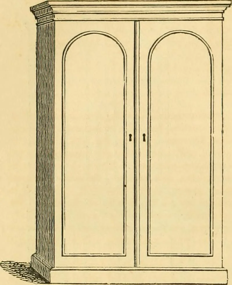 An illustration from An encyclopædia of cottage, farm, and villa architecture and furniture : containing numerous designs for dwellings from the cottage to the villa including farm houses, farmeries, and other agricultural buildings, several designs for country inns, public houses, and parochial schools, with the requisite fittings-up fixtures and furniture ; and appropriate offices, gardens and garden scenery ; each design accompanied by analytical and critical marks illustrative of the principles of archtiectural science and taste on whihc it is composed, 1836, leaf 327