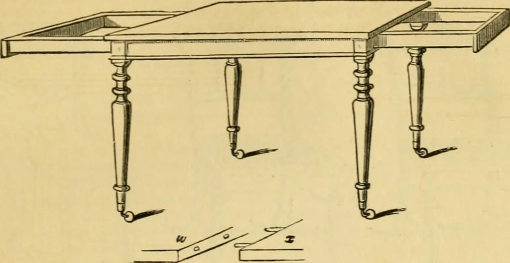 An illustration from An encyclopædia of cottage, farm, and villa architecture and furniture : containing numerous designs for dwellings from the cottage to the villa including farm houses, farmeries, and other agricultural buildings, several designs for country inns, public houses, and parochial schools, with the requisite fittings-up fixtures and furniture ; and appropriate offices, gardens and garden scenery ; each design accompanied by analytical and critical marks illustrative of the principles of archtiectural science and taste on whihc it is composed, 1836, leaf 336