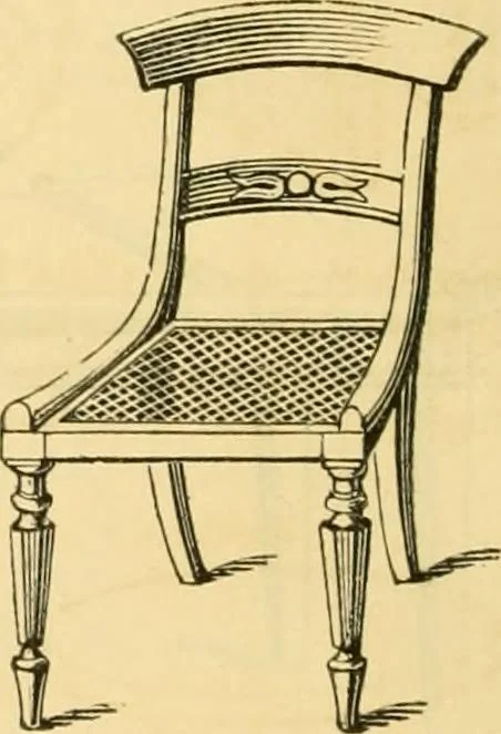 An illustration from An encyclopædia of cottage, farm, and villa architecture and furniture : containing numerous designs for dwellings from the cottage to the villa including farm houses, farmeries, and other agricultural buildings, several designs for country inns, public houses, and parochial schools, with the requisite fittings-up fixtures and furniture ; and appropriate offices, gardens and garden scenery ; each design accompanied by analytical and critical marks illustrative of the principles of archtiectural science and taste on whihc it is composed, 1836, leaf 337