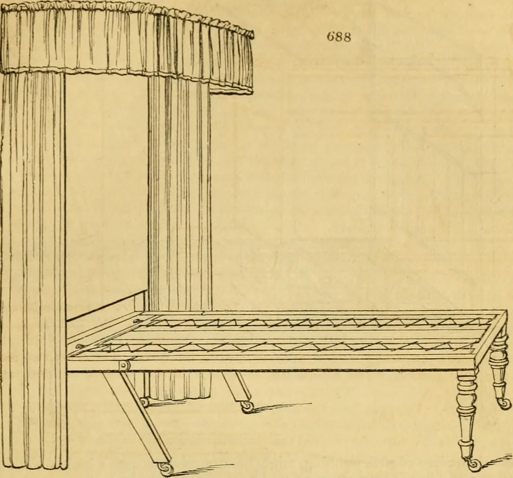 An illustration from An encyclopædia of cottage, farm, and villa architecture and furniture : containing numerous designs for dwellings from the cottage to the villa including farm houses, farmeries, and other agricultural buildings, several designs for country inns, public houses, and parochial schools, with the requisite fittings-up fixtures and furniture ; and appropriate offices, gardens and garden scenery ; each design accompanied by analytical and critical marks illustrative of the principles of archtiectural science and taste on whihc it is composed, 1836, leaf 354