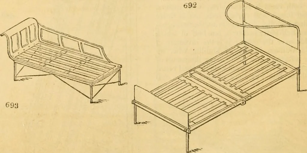 An illustration from An encyclopædia of cottage, farm, and villa architecture and furniture : containing numerous designs for dwellings from the cottage to the villa including farm houses, farmeries, and other agricultural buildings, several designs for country inns, public houses, and parochial schools, with the requisite fittings-up fixtures and furniture ; and appropriate offices, gardens and garden scenery ; each design accompanied by analytical and critical marks illustrative of the principles of archtiectural science and taste on whihc it is composed, 1836, leaf 355