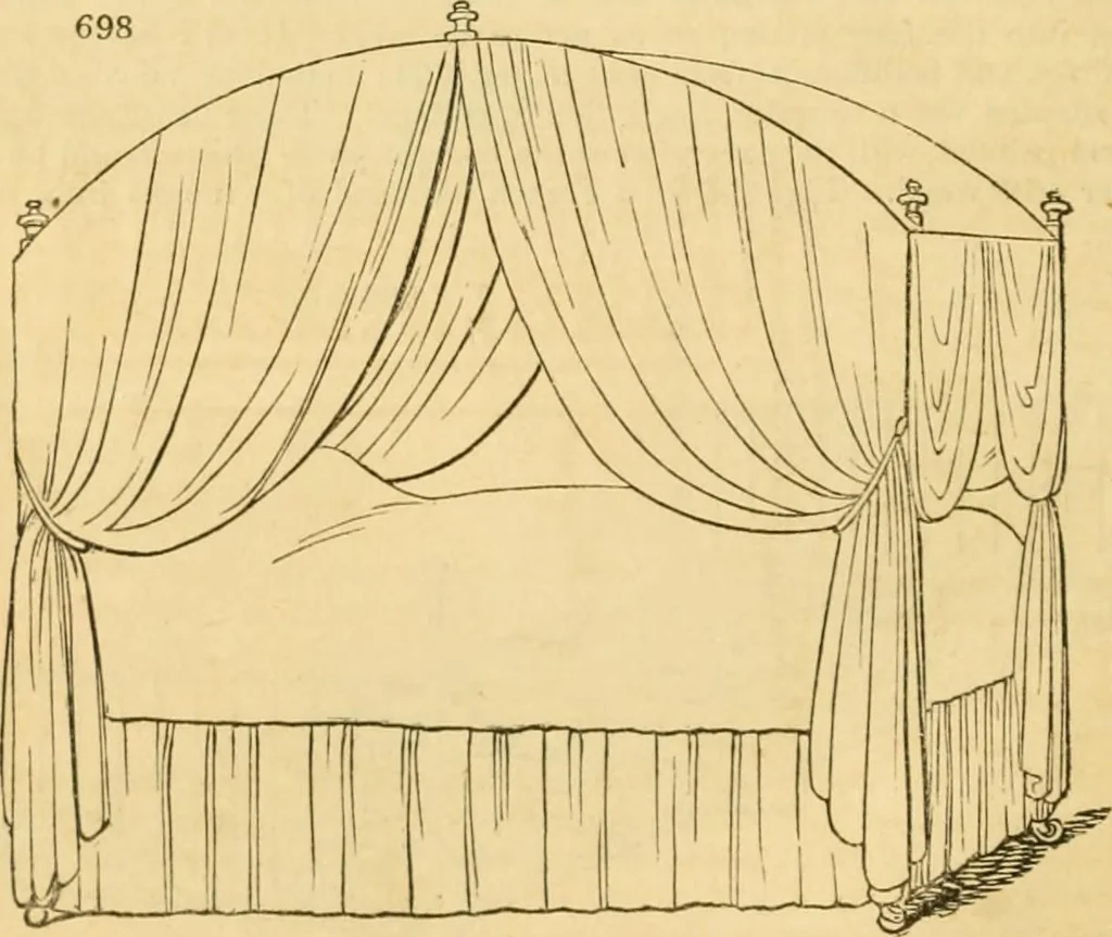 An illustration from An encyclopædia of cottage, farm, and villa architecture and furniture : containing numerous designs for dwellings from the cottage to the villa including farm houses, farmeries, and other agricultural buildings, several designs for country inns, public houses, and parochial schools, with the requisite fittings-up fixtures and furniture ; and appropriate offices, gardens and garden scenery ; each design accompanied by analytical and critical marks illustrative of the principles of archtiectural science and taste on whihc it is composed, 1836, leaf 357