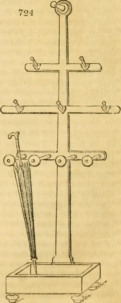 An illustration from An encyclopædia of cottage, farm, and villa architecture and furniture : containing numerous designs for dwellings from the cottage to the villa including farm houses, farmeries, and other agricultural buildings, several designs for country inns, public houses, and parochial schools, with the requisite fittings-up fixtures and furniture ; and appropriate offices, gardens and garden scenery ; each design accompanied by analytical and critical marks illustrative of the principles of archtiectural science and taste on whihc it is composed, 1836, leaf 371