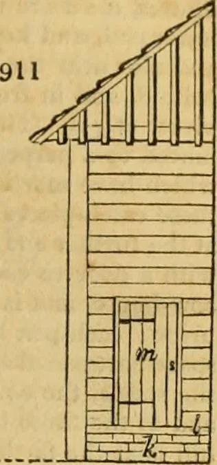 An illustration from An encyclopædia of cottage, farm, and villa architecture and furniture : containing numerous designs for dwellings from the cottage to the villa including farm houses, farmeries, and other agricultural buildings, several designs for country inns, public houses, and parochial schools, with the requisite fittings-up fixtures and furniture ; and appropriate offices, gardens and garden scenery ; each design accompanied by analytical and critical marks illustrative of the principles of archtiectural science and taste on whihc it is composed, 1836, leaf 474
