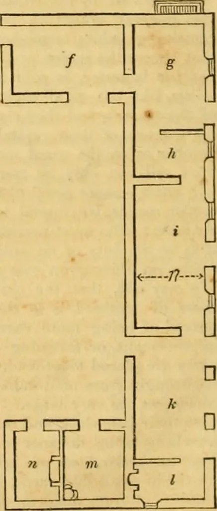 An illustration from An encyclopædia of cottage, farm, and villa architecture and furniture : containing numerous designs for dwellings from the cottage to the villa including farm houses, farmeries, and other agricultural buildings, several designs for country inns, public houses, and parochial schools, with the requisite fittings-up fixtures and furniture ; and appropriate offices, gardens and garden scenery ; each design accompanied by analytical and critical marks illustrative of the principles of archtiectural science and taste on whihc it is composed, 1836, leaf 519