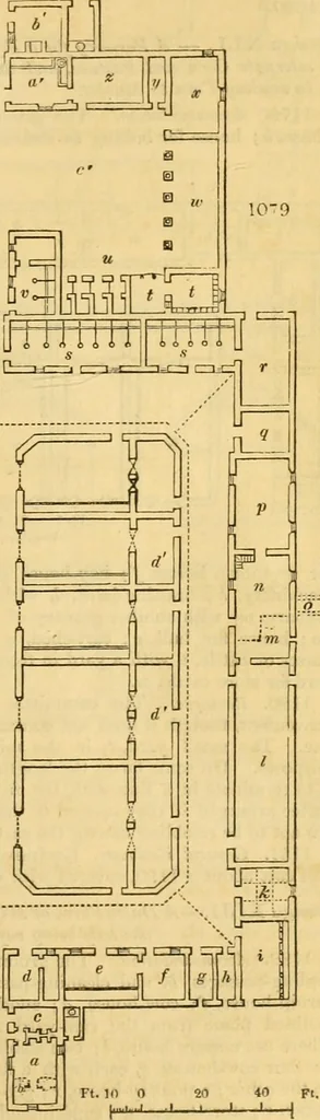 An illustration from An encyclopædia of cottage, farm, and villa architecture and furniture : containing numerous designs for dwellings from the cottage to the villa including farm houses, farmeries, and other agricultural buildings, several designs for country inns, public houses, and parochial schools, with the requisite fittings-up fixtures and furniture ; and appropriate offices, gardens and garden scenery ; each design accompanied by analytical and critical marks illustrative of the principles of archtiectural science and taste on whihc it is composed, 1836, leaf 574